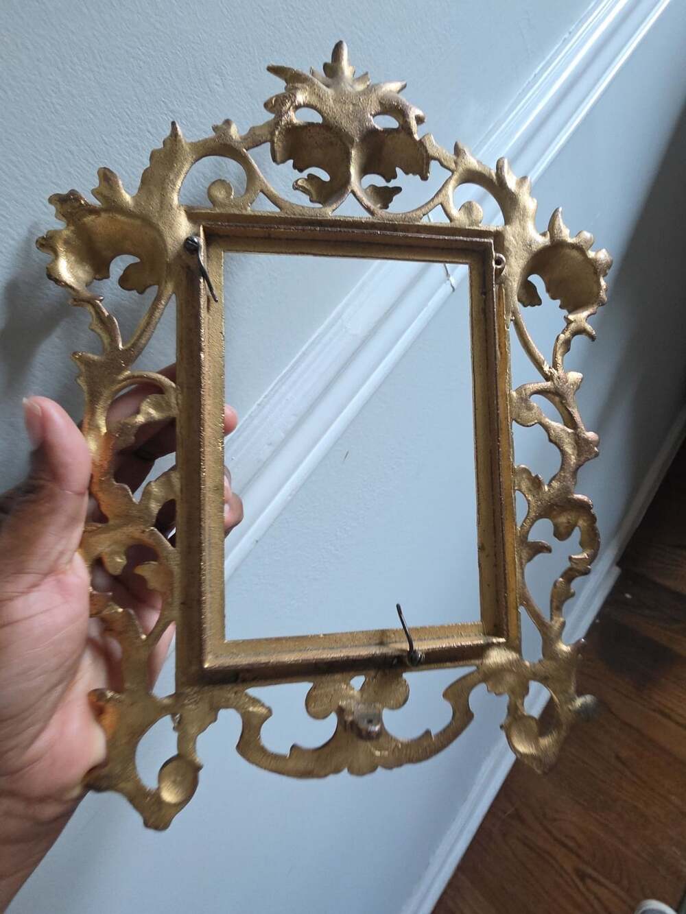 Antique Rococo Style Brass Picture Frame - , - Picture 8 of 10